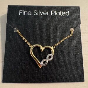 Gold Chain infinity heart Necklace